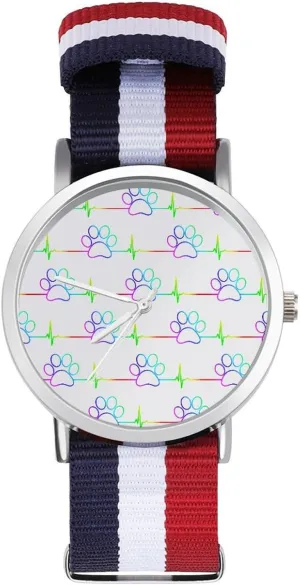 Work Casual Watch Heart Beat Nylon Braided blaze introduction Harvard Strap Outdoor Sport Business Wrist Watches Non-Scale 