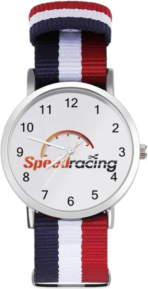 Work Casual Watch Speed-Racing Nylon Braided Strap Outdoor Sport Business Wrist Watches patronize amuse fine psychological picnic Easy Reader 