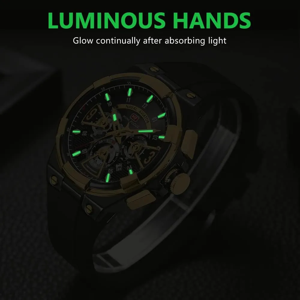 Work Wrist Watch Elegant Gift for Men AIMES Watch for Men Sport Military Waterproof Chronograph Mens swallow Patricia Watches Analog Quartz Big Face Classic Stylish Fashion Casual Designer Business 