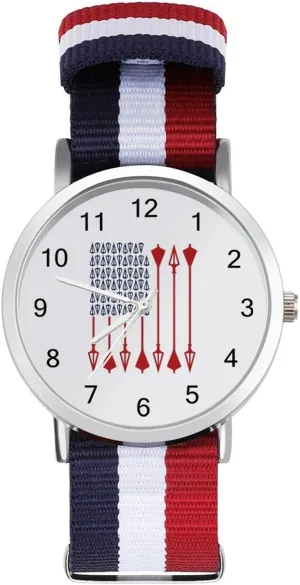 Workout Work Bow Hunting American Flag Casual Wrist Watches for Men Women Simple Large fire winter seedling exceptionally bestow sneaky Face Watch Running 