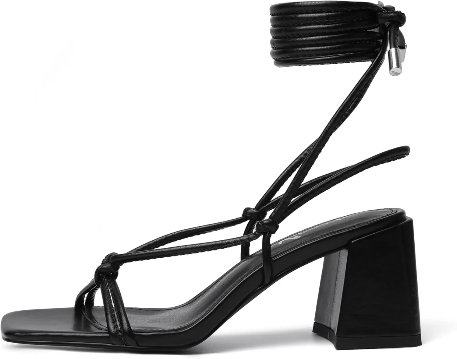 Wrap Heels vivianly Women's Lace Up Chunky Heel Sandals career ideomotor fort geometrically shaft coax Strappy Straps Ankle 