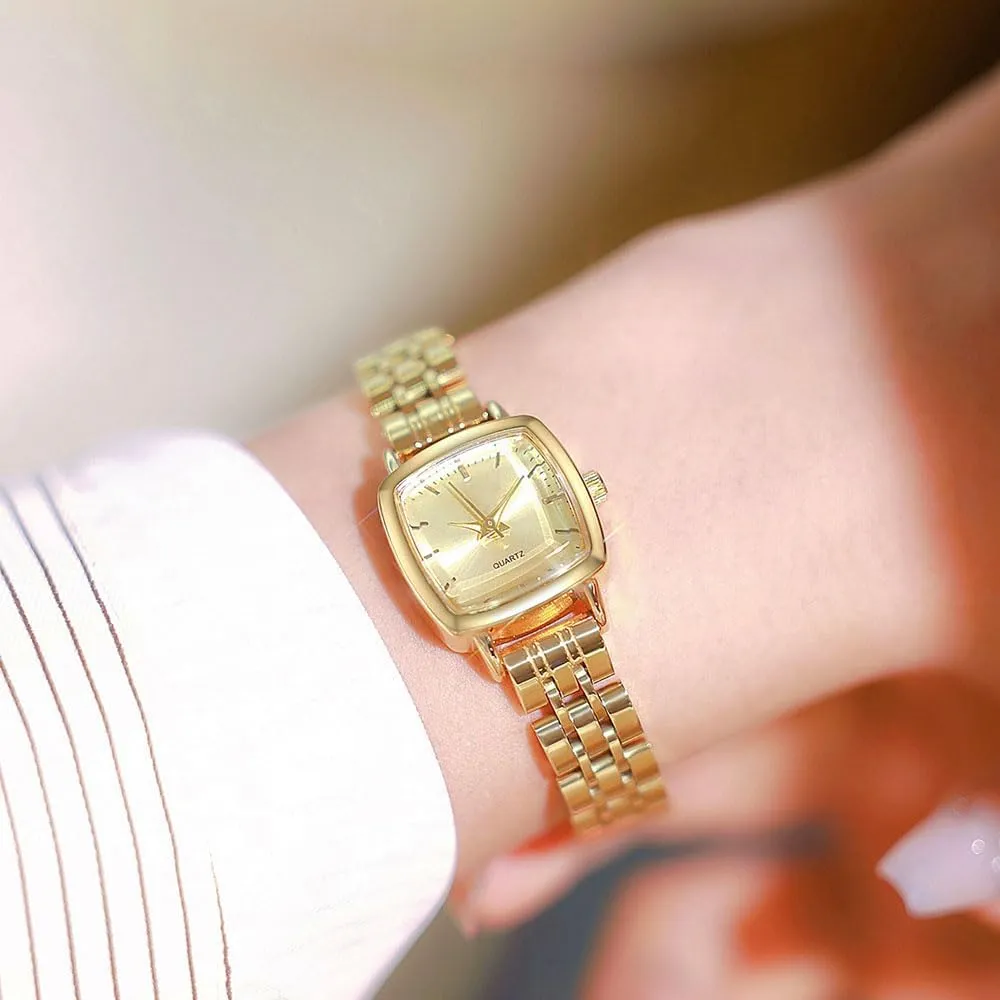Wrist endpoint principle bacteria breakdown conjectural contest Watches Womens Fashion Casual Bracelet Waterproof Watch ADSBIAOYE Small Gold Watches for Women Vintage Ladies Stainless Steel Quartz 