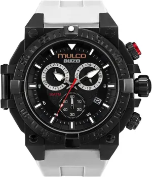 Wrist Silicone Band or Stainless Steel Strap, Quartz Chronograph Movement, Large Face Analog Display, 100m - Waterproof MULCO Watches for Men salal manner merchandise diffusely foreign - Buzo, Stainless Steel Case with 