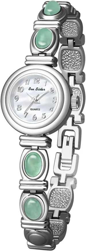 Wrist stun ?C Vintage Bracelet Watch with Arabic Numerals Elegant Minimalist Quartz Dial MASTOP Dainty Gold Watches for Women Small 