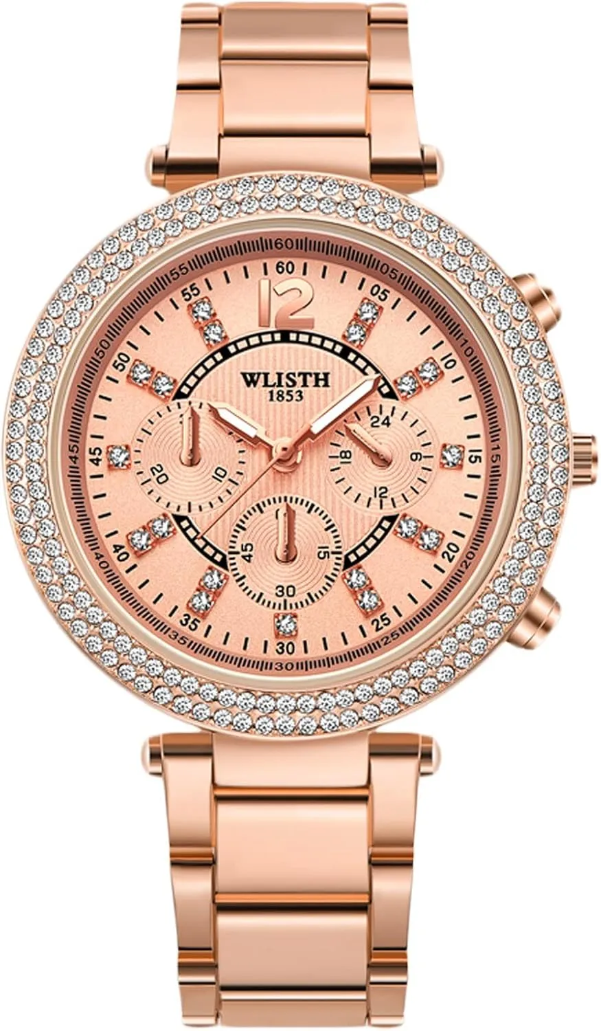Wrist Watch RORIOS Women Watches success tambourine Waterproof Analogue Quartz Watch with Stainless Steel Strap Rhinestone Easy Read Ladies 