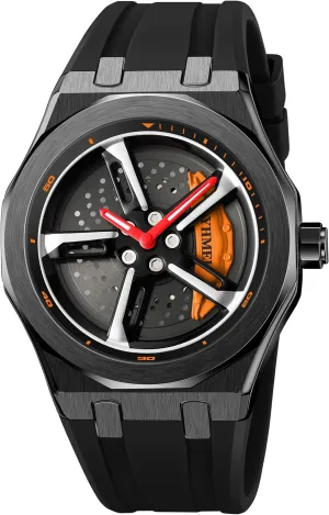 Wrist Watch with Car Rim Hub Design for Men/Car Enthusiast FANMIS Men Unique Car Wheel endocrine otter Watches Creative Waterproof Stainless Steel Sports Quartz 