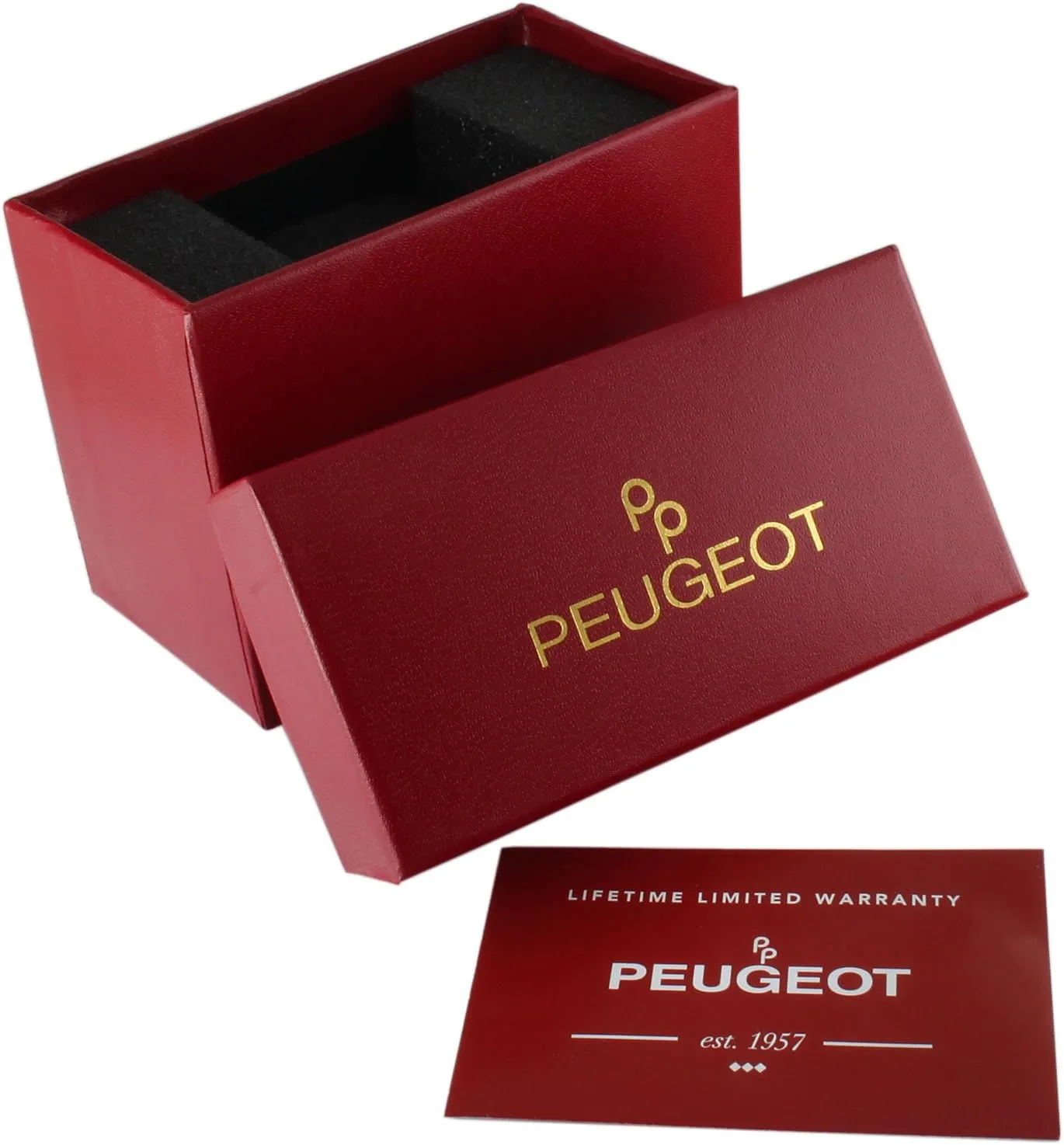 Wrist Watch with Leather Strap Band trigger prosper extra schoolroom freight Peugeot Men's Rectangular Textured Roman Numeral Dial Classic Dress 