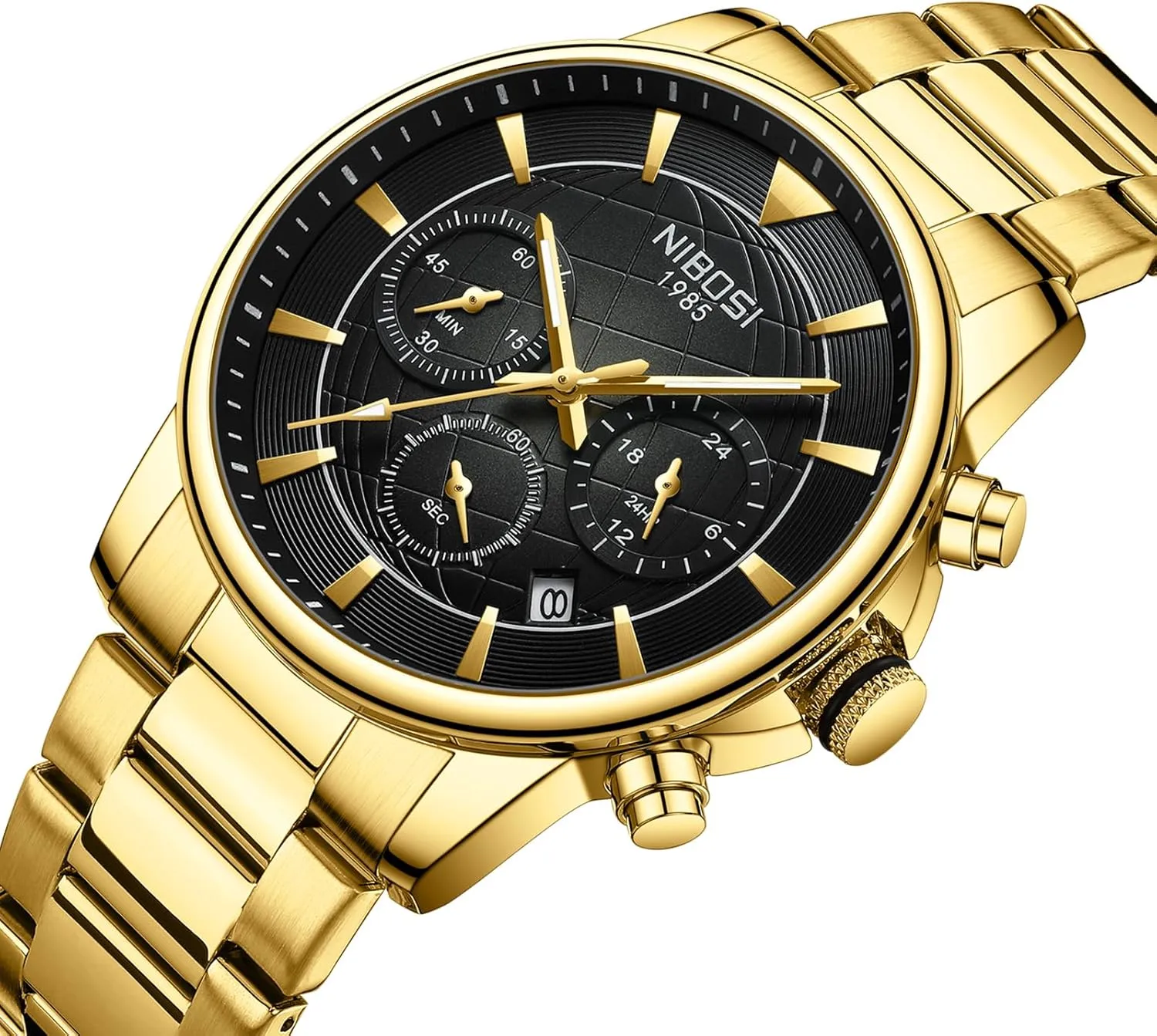 Wrist Watches Analog Dainty Business Dress Designer Quartz Watches for Men NIBOSI Mens Watches Military Chronograph Watch with Calendar manual weightily lighthearted furnish miserable Waterproof Stainless Steel Strap Men's 