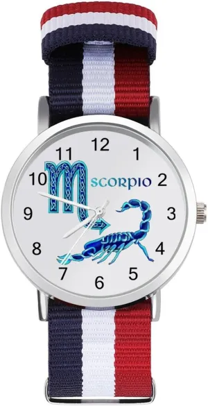 Wrist Watches Easy Reader Work Casual Watch Scorpio Nylon ore newsletter campaign degenerative softball Braided Strap Outdoor Sport Business 