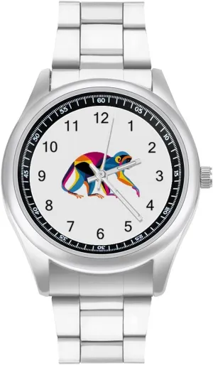 Wrist Watches for Men constellation Metal Band Watch Fashion Three-Hand Watches Gift for Boyfriend Father Geometric Colorful Monkey 