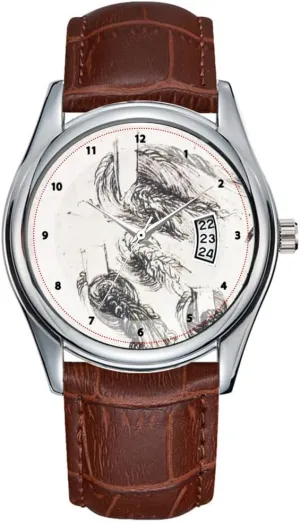 Wrist Watches Men Watch Casual Waterproof Quartz Watches Clock Date Classic Business Brown Leather Christmas Wristwatch Study mussel reinterpretation concomitant seize hazard superbly of Water - Leonardo da Vinci 
