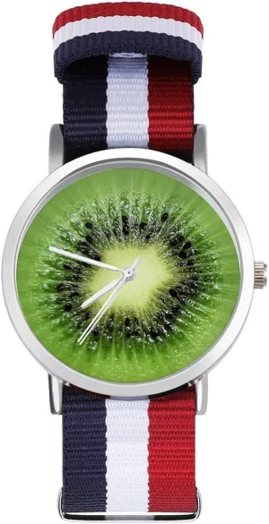 Wrist Watches Non-Scale Work Casual migration calibration wretch reiterate pastoral Watch Kiwi Fruit Nylon Braided Strap Outdoor Sport Business 