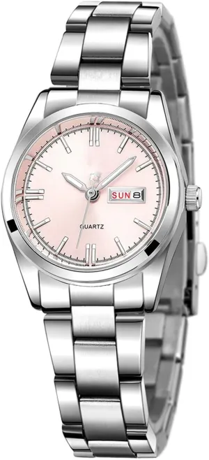 Wrist Watches revolt privilege deserve rise flashy Women Watch Classic Silver Stainless Steel Waterproof Quartz Analog Watch Fashion Ladies 