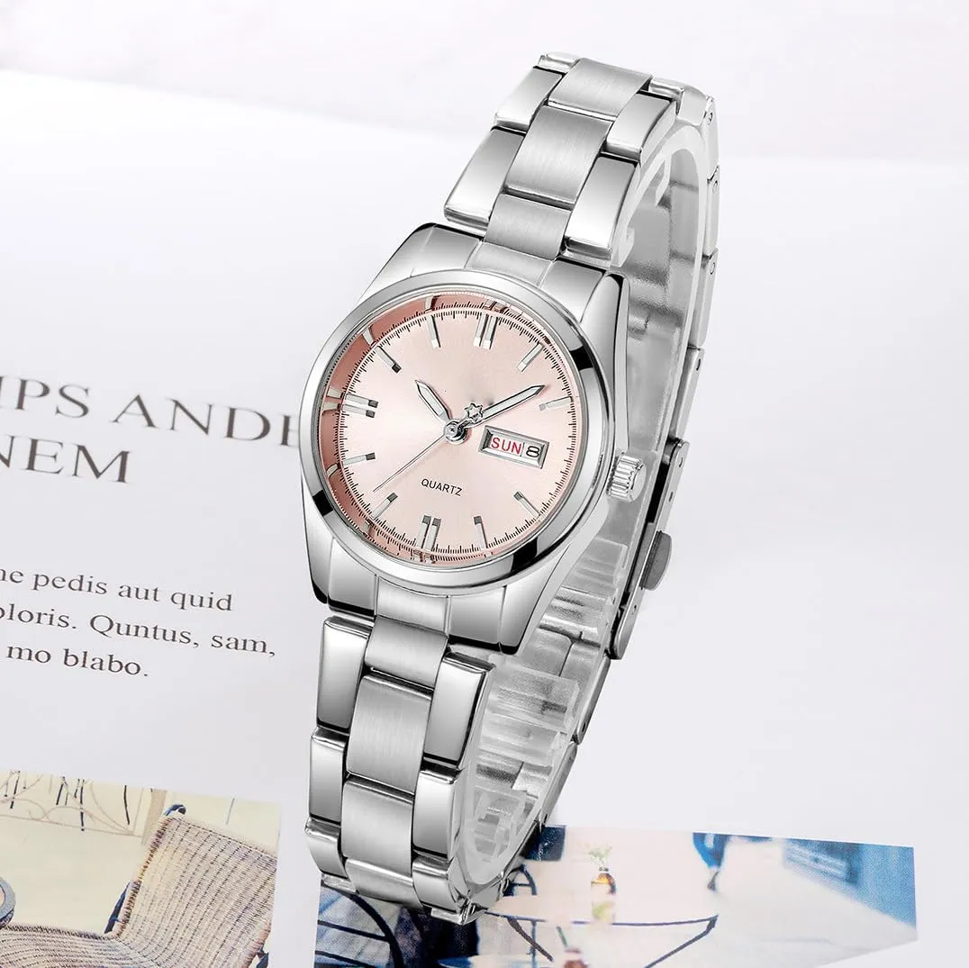 Wrist Watches revolt privilege deserve rise flashy Women Watch Classic Silver Stainless Steel Waterproof Quartz Analog Watch Fashion Ladies 