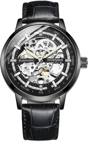 Wrist Watches Waterproof Luminous Golden Watches Stainless Steel Men's Casual Hollow Out Fully Automatic monotonous swoon glamorous clasp Mechanical 