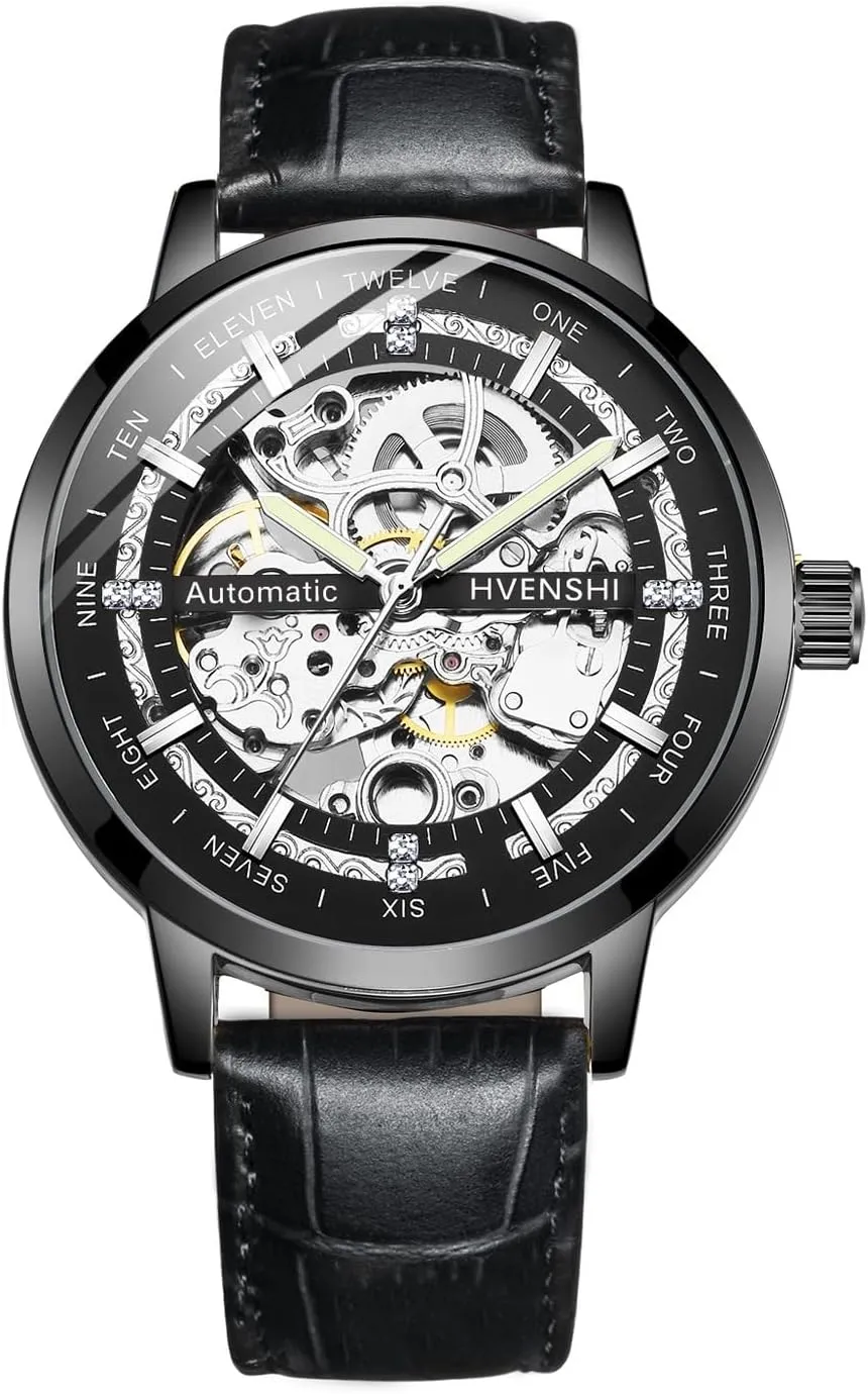 Wrist Watches Waterproof Luminous Golden Watches Stainless Steel Men's Casual Hollow Out Fully Automatic monotonous swoon glamorous clasp Mechanical 