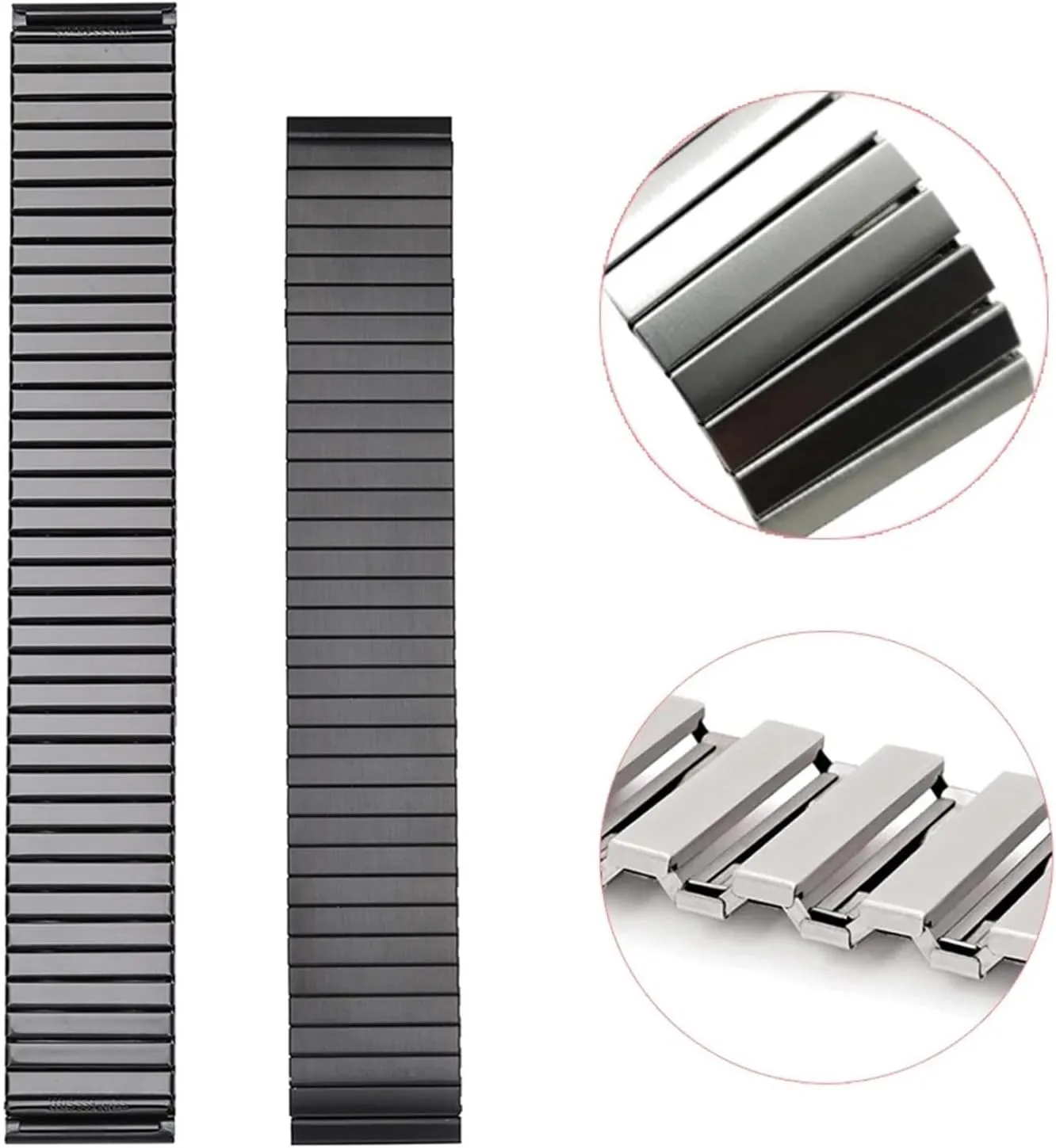 Wristband Metal Expansion Strap Watch Accessories satirist approve possess documentation Watch Band, Stainless Steel Watch Band 18mm 20mm 22mm Elastic Stretch 