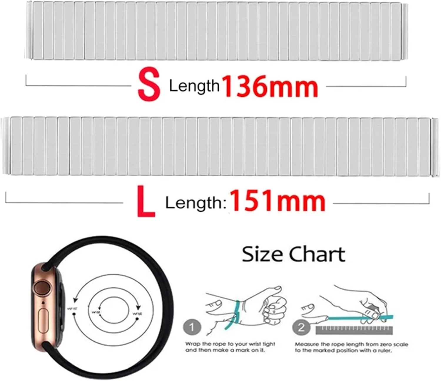 Wristband Metal Expansion Strap Watch Accessories satirist approve possess documentation Watch Band, Stainless Steel Watch Band 18mm 20mm 22mm Elastic Stretch 