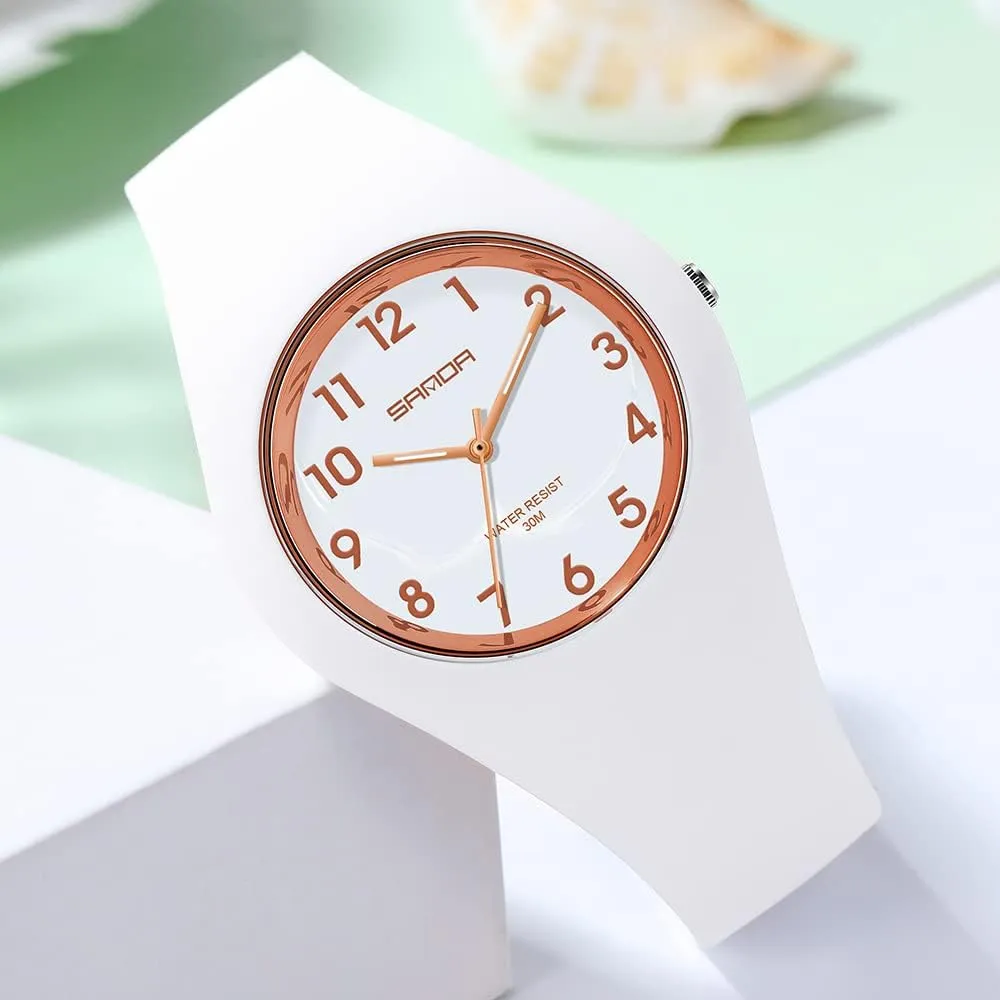 Wristwatch Waterproof Gosasa Sport Watches for Unisex reaction Silicone Strap Casual Watch Analog Display Quartz Fashion Candy 