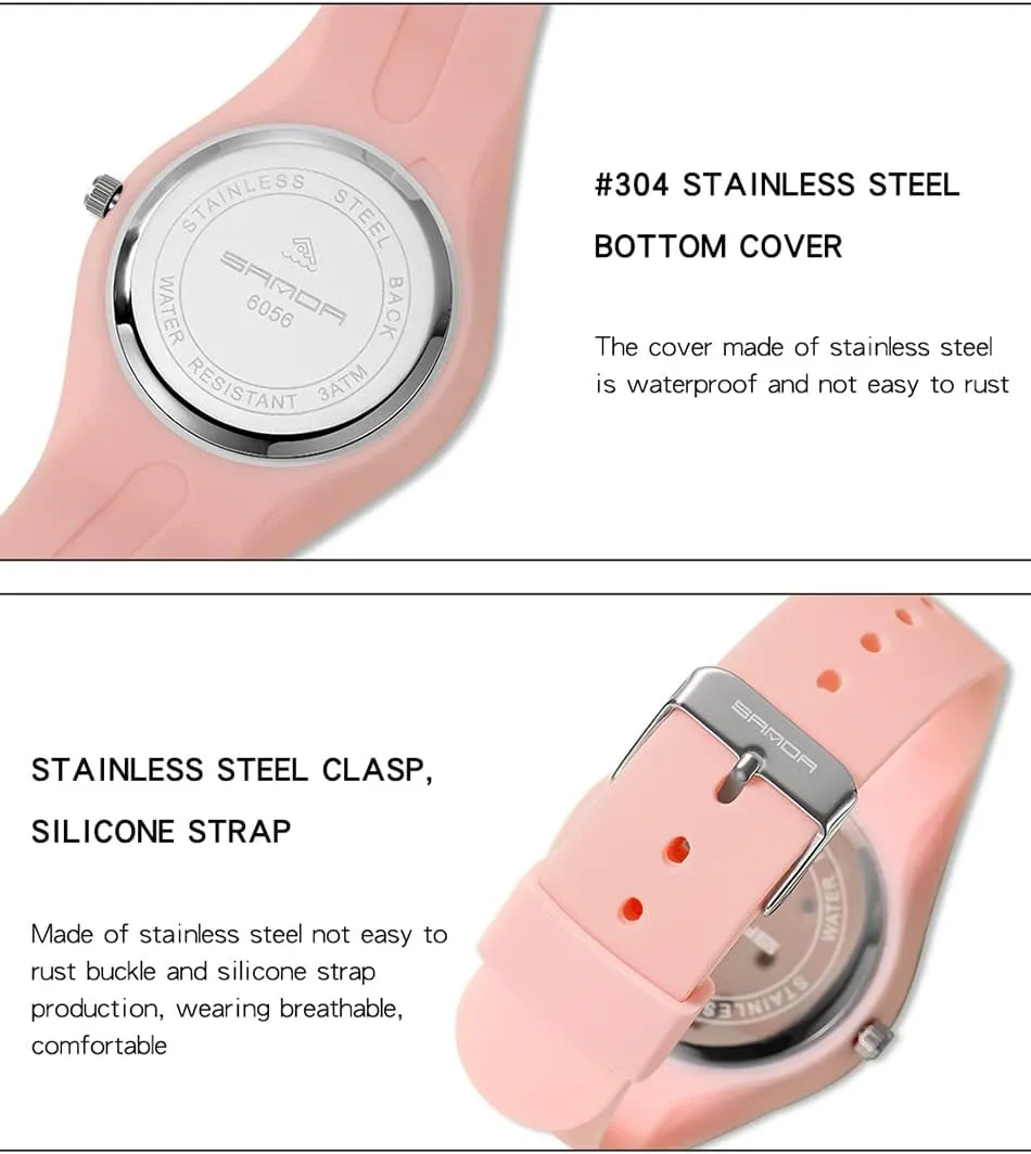 Wristwatch Waterproof Gosasa Sport Watches for Unisex reaction Silicone Strap Casual Watch Analog Display Quartz Fashion Candy 