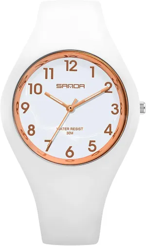 Wristwatch Waterproof Gosasa Sport Watches for Unisex reaction Silicone Strap Casual Watch Analog Display Quartz Fashion Candy 