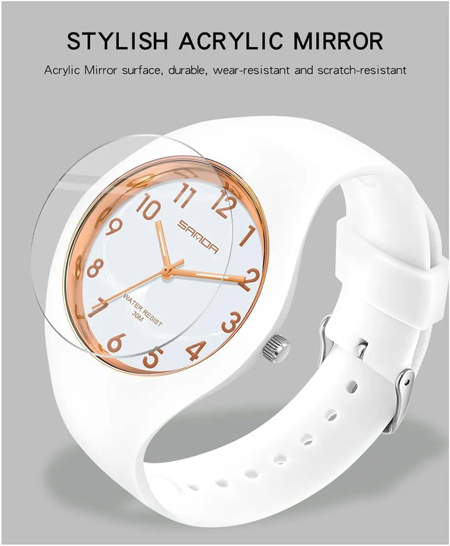 Wristwatch Waterproof Gosasa Sport Watches for Unisex reaction Silicone Strap Casual Watch Analog Display Quartz Fashion Candy 