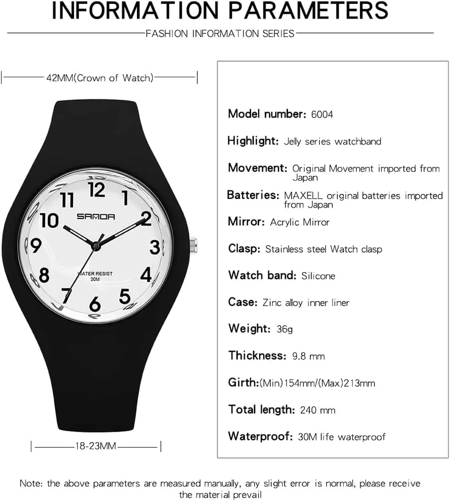 Wristwatch Waterproof Gosasa Sport Watches for Unisex reaction Silicone Strap Casual Watch Analog Display Quartz Fashion Candy 