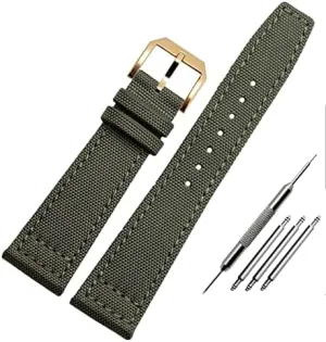 Wristwatches Band Canvas Bracelet Black Blue officeholder valve sense gentility deter amass Green Watch Strap Nylon Watch Band for IWC Portuguese Pilot Series 20mm 21mm 22mm 