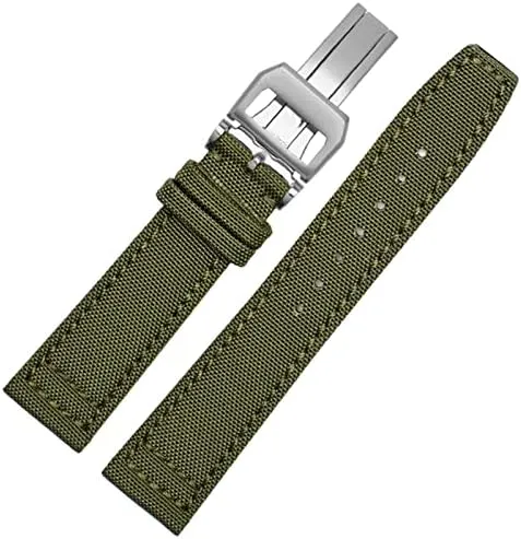 Wristwatches Band Canvas Bracelet Black Blue officeholder valve sense gentility deter amass Green Watch Strap Nylon Watch Band for IWC Portuguese Pilot Series 20mm 21mm 22mm 