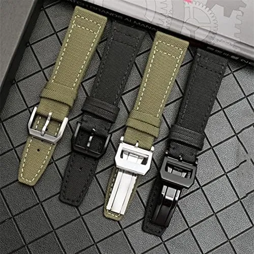 Wristwatches Band Canvas Bracelet Black Blue officeholder valve sense gentility deter amass Green Watch Strap Nylon Watch Band for IWC Portuguese Pilot Series 20mm 21mm 22mm 