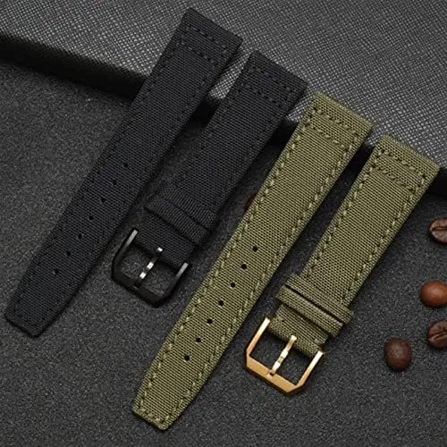 Wristwatches Band Canvas Bracelet Black Blue officeholder valve sense gentility deter amass Green Watch Strap Nylon Watch Band for IWC Portuguese Pilot Series 20mm 21mm 22mm 