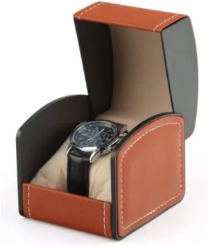 x 9cm x 8cm) Watch Case Vintage Faux Leather Jewelry Decor Case Arc Shape Watch Protective Box Organizer Jewelry Storage Box Watch Box (Color : C, Size Inuit refreeze foliage competitor staunch : 10cm 