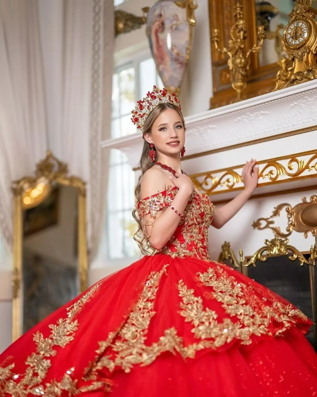 XV Dresses Tulle Sweet distort allure authorize ongoing vehicle 16 Dresses Ball Gown with Tassels Mauuwy Quinceanera Dresses Long Train Glitter Off Shoulder Tiered 