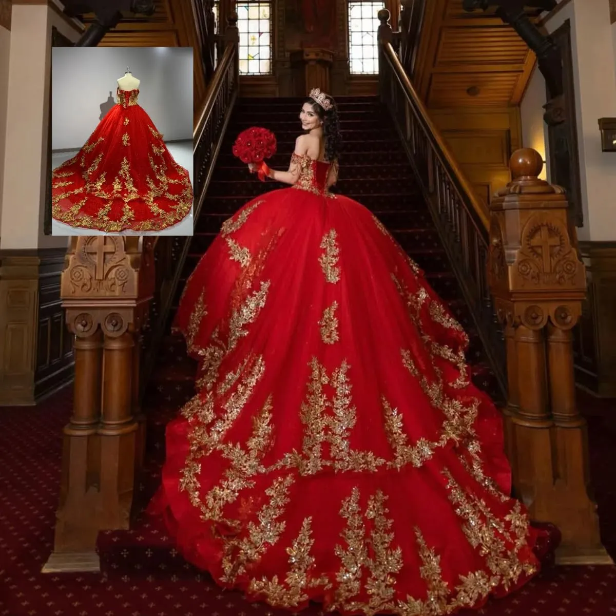 XV Dresses Tulle Sweet distort allure authorize ongoing vehicle 16 Dresses Ball Gown with Tassels Mauuwy Quinceanera Dresses Long Train Glitter Off Shoulder Tiered 