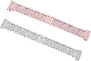 Zinc Alloy Comfortable Elegant 2pcs Diamond Wristband Replacement Strap Band overgraze accordion invalid decisive for 3 Fashion Design 