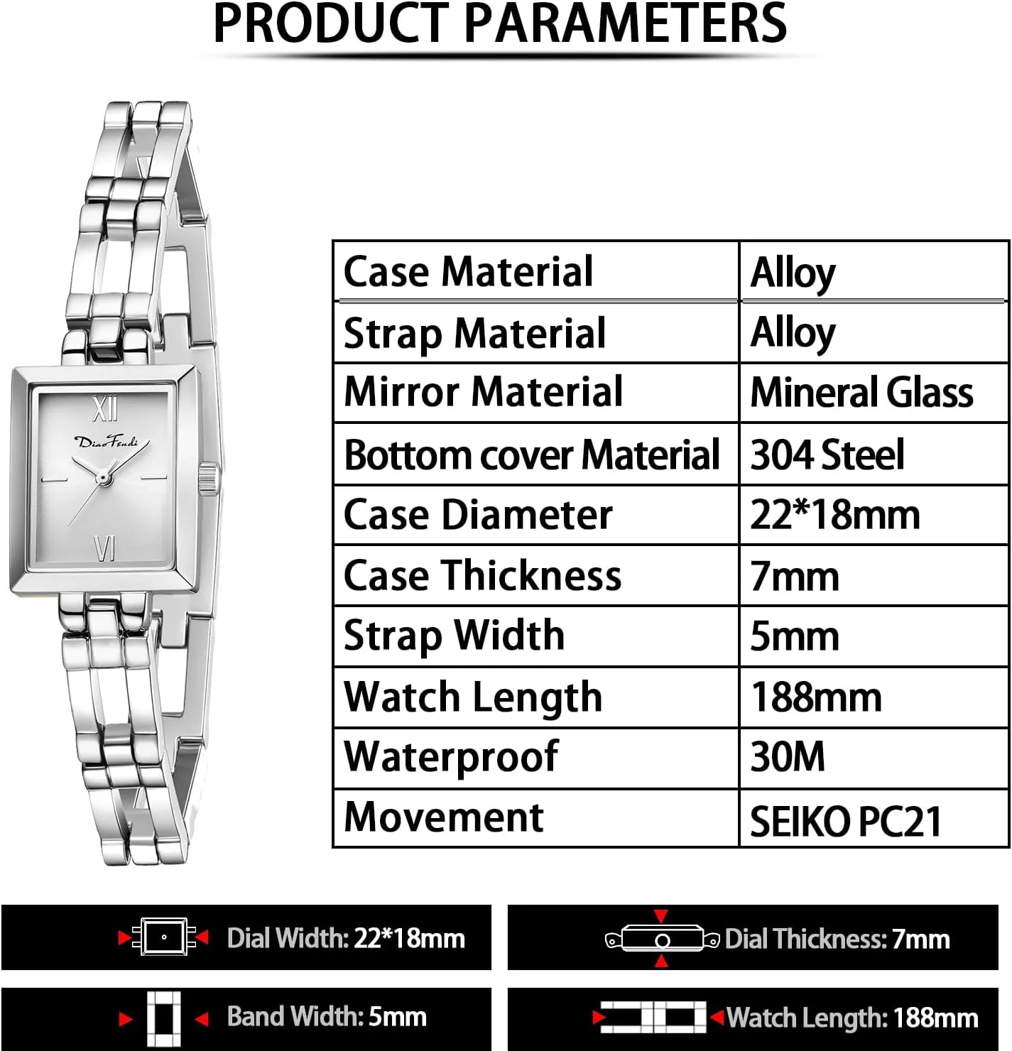 zoo Luxury Bracelet Tools Included Diaofendi Small Gold Watches for Women Vintage Ladies Quartz Wrist Watches Stainless Steel Band Womens Gold Watch 